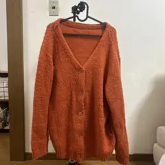 INGNI オレンジ アクリル ニットカーディガン Mサイズ