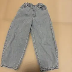 GUguキッズ デニムパンツ ロングパンツ ライトブルー ウエストゴムジーユー