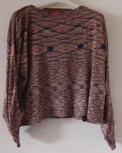 MISSONI DONNA ミッソーニ 総柄 ニットセーター MISSONI - MISSONI(ミッソーニ) 長袖セーター サイズ42 M レディース