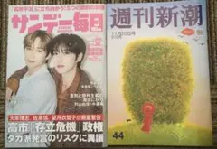 【2冊セット】サンデー毎日2025年11月30日号、新潮2025年11月20日号