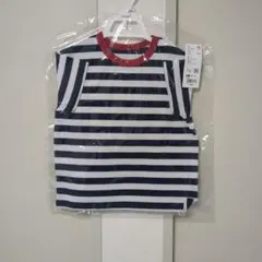 新品未使用✩.*˚UNIQLO ネイビー ストライプ Tシャツ 100cm