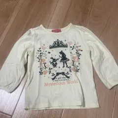 クリーム色 黄色 長袖Tシャツ 100cm 女の子