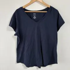 ソノマ Ｖネック 半袖 Ｔシャツ ビッグ 3L 濃紺 綿 大きめ お出かけのサムネイル
