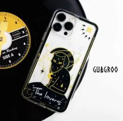 iPhone 15用インモールド成型スマートケースGuagroo Lovers猫