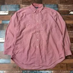 ビンテージ　古着　ポロラルフローレン　メンズ　BD長袖シャツ サイズL