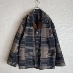 古着『Chaps Ralph Lauren』チェック柄コーデュロイ切替ジャケット