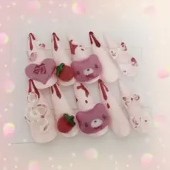 ♡現品♡血みどろ 地雷系量産型ネイルチップ