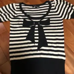 最終値下げ！Barbie♡ボーダーリボンカットソー