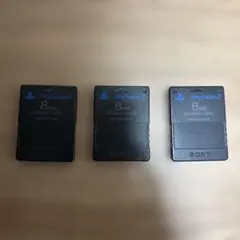 PS2 メモリーカード3個セット ソニー純正プレイステーション