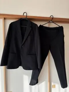 【美品】UNIQLO 感動ジャケット 感動パンツ セットアップ ブラック　L