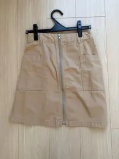 フロントジップ タイトスカート ベージュのサムネイル