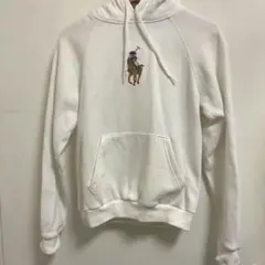 ポロ　ポロベア刺繍 ホワイト パーカーのサムネイル