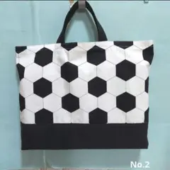 30☓40　サッカー柄　レッスンバッグ(絵本袋)　ハンドメイド