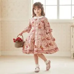 BABY PINK HOUSE ベビーピンクハウス いちご柄ワンピース Lサイズのサムネイル