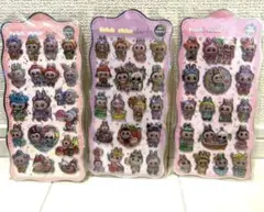 ラブブ　シール　キラキラ　立体　ぷっくり　オーロラシール