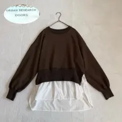 URBAN RESEARCH DOORS レイヤード風プルオーバー
