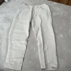 アーバンリサーチ アイボリー リネン ワイドパンツ