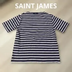 【美品】綿100%SAINT JAMESフランス製ボートネックストライプTシャツ