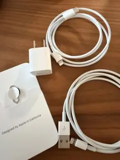 Apple ケーブルと充電器セット