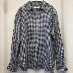 UNIQLO プレミアムリネン長袖シャツ M