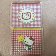 ハローキティ フラットポーチ2個セット