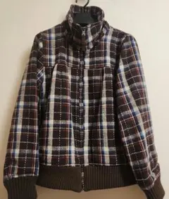 HONEYSUCKLE ROSE 　ブラウンチェックコート　Mサイズ