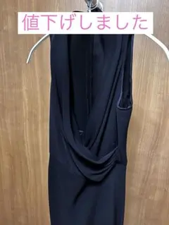 黒ノースリーブドレープワンピースのサムネイル