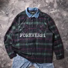 FOREVER21 ヘビーネルシャツ　チェックのサムネイル