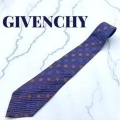 GIVENCHY ジバンシー ネクタイ ロゴ総柄 メンズ 紫系 絹100%