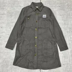 Lee ショップコート ワークコート ロング丈 シャツジャケット グレー リー