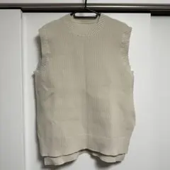 MUJI 無印良品 Uネック ニットベスト アイボリー