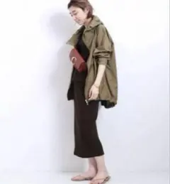 【BONJOUR MADAME】 カコウフードブルゾン　カーキのサムネイル