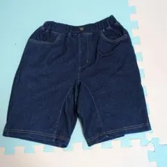 デニムブルー ハーフパンツ ゴムウエスト　130サイズ