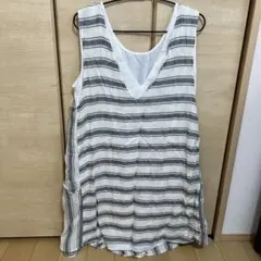 ZARA ストライプ ノースリーブチュニック