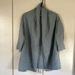 URBANRESEARCHDOORSリネン 五分袖 青 ホワイト半袖Tシャツ