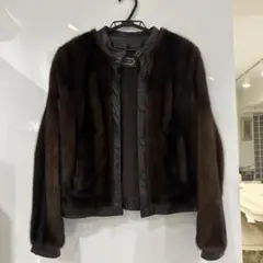 AGNONA ダークブラウン毛皮コート