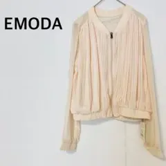 新品タグ付き♡エモダ EMODA シアーブルゾン プリーツ 羽織り 上品のサムネイル
