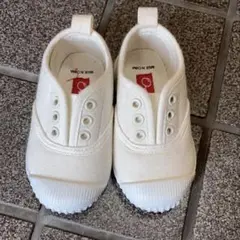 ホワイト キャンバス スリッポン 13cm 西松屋