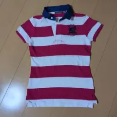 Ralph Lauren 赤白ストライプ ポロシャツ XS