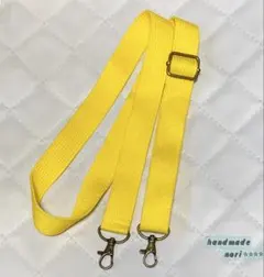 2.5幅 ショルダーストラップ　黄色　アンティークゴールド