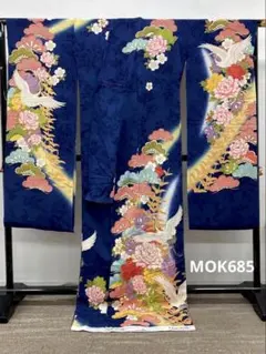 振袖 仮絵羽 吉野一廉 手描 金彩 舞台衣装 未仕立て品 八掛付き MOK792 