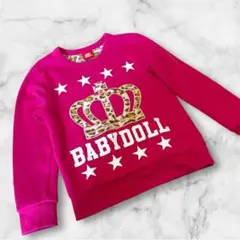 BABYDOLL ピンク トレーナー 120 ヒョウ柄　120cm トップス