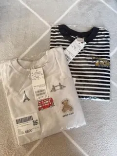 petit main プティマイン　プティプラ　長袖　100cm セット　双子