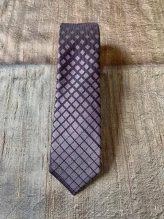 BONA GIORGIA シルク ネクタイ 紫 ダイヤモンドパターン