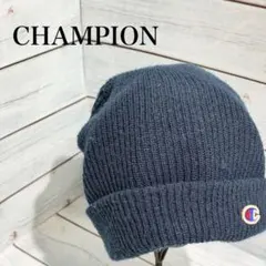 チャンピオン Cロゴ刺繍 ニット帽 ビーニー FREE ネイビー