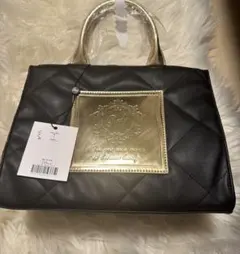 新品未使用 Rady ブラック/ゴールド キルティングハンドバッグ