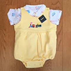 【新品タグ付き】ミキハウス イエロー ロンパース シャツ セット