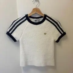 adidas originals プレミアムフルファッションドニットTシャツ
