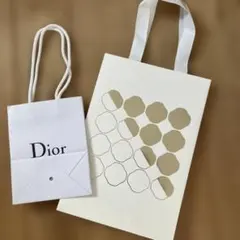 Dior & Shiseido ホワイトショッパー袋セット