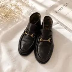 GUCCI グッチ　ホースビット ショートブーツ ブラウン 24㎝　レザーのサムネイル